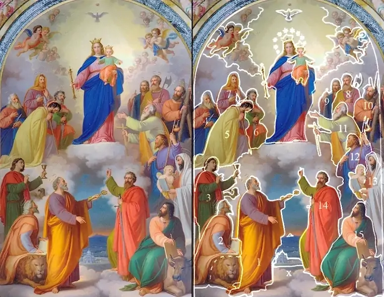 O quadro de Maria Auxiliadora na Basílica de Valdocco